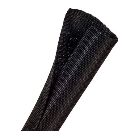 Techflex Techflex F6 Woven Split Wrappable Sleeve 1in Dia., 50', Black F6W1.00BK-50